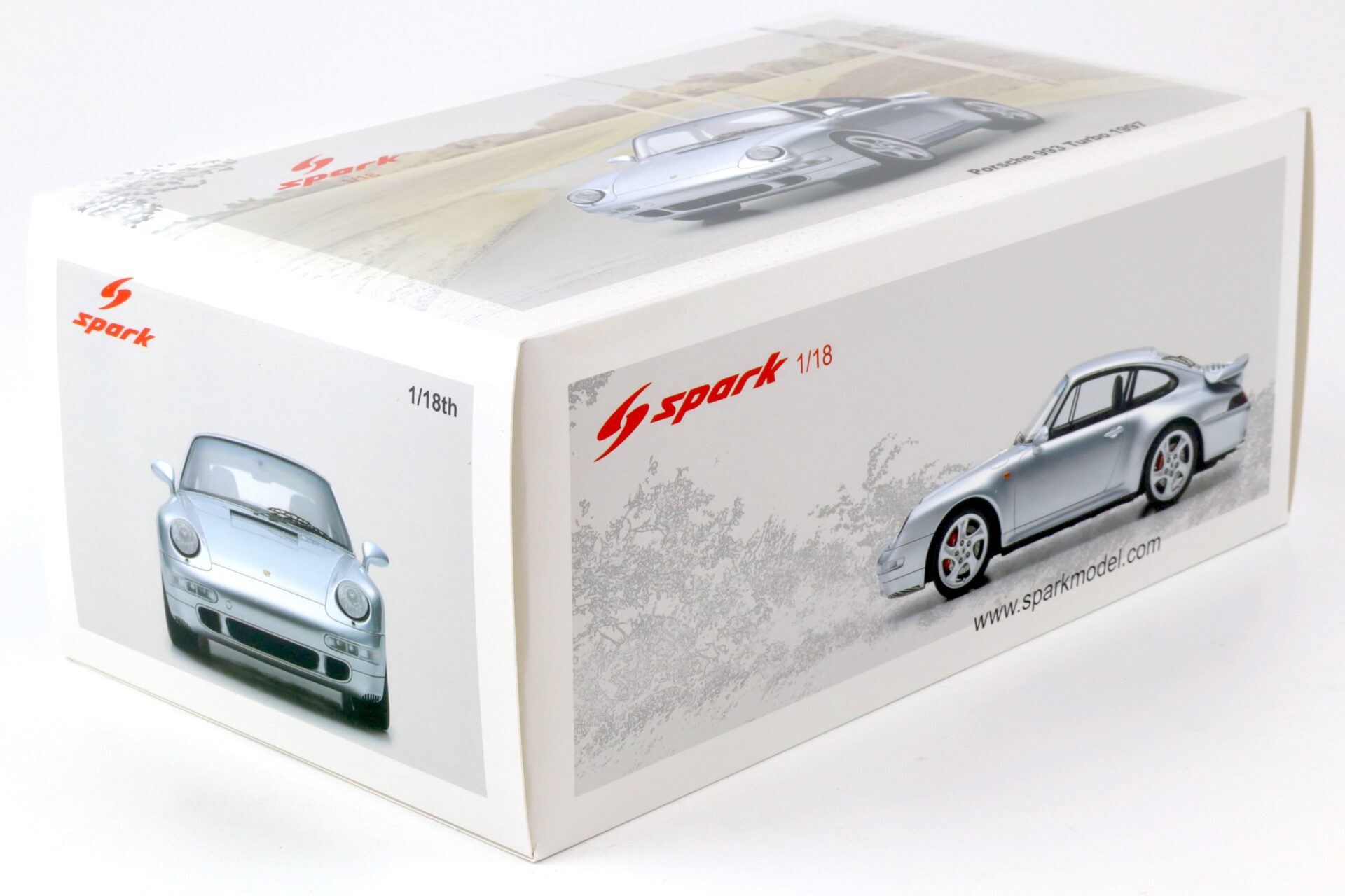 1:18 Spark Porsche 911 (993) Turbo Coupe 1997 silver metallic 18S468