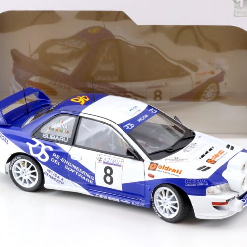 1:18 Solido Subaru Impreza S5 WRC 1999 Rally Azimut Di Monza 2000 Rossi/Cassina #8