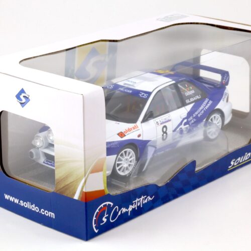 1:18 Solido Subaru Impreza S5 WRC 1999 Rally Azimut Di Monza 2000 Rossi/Cassina #8