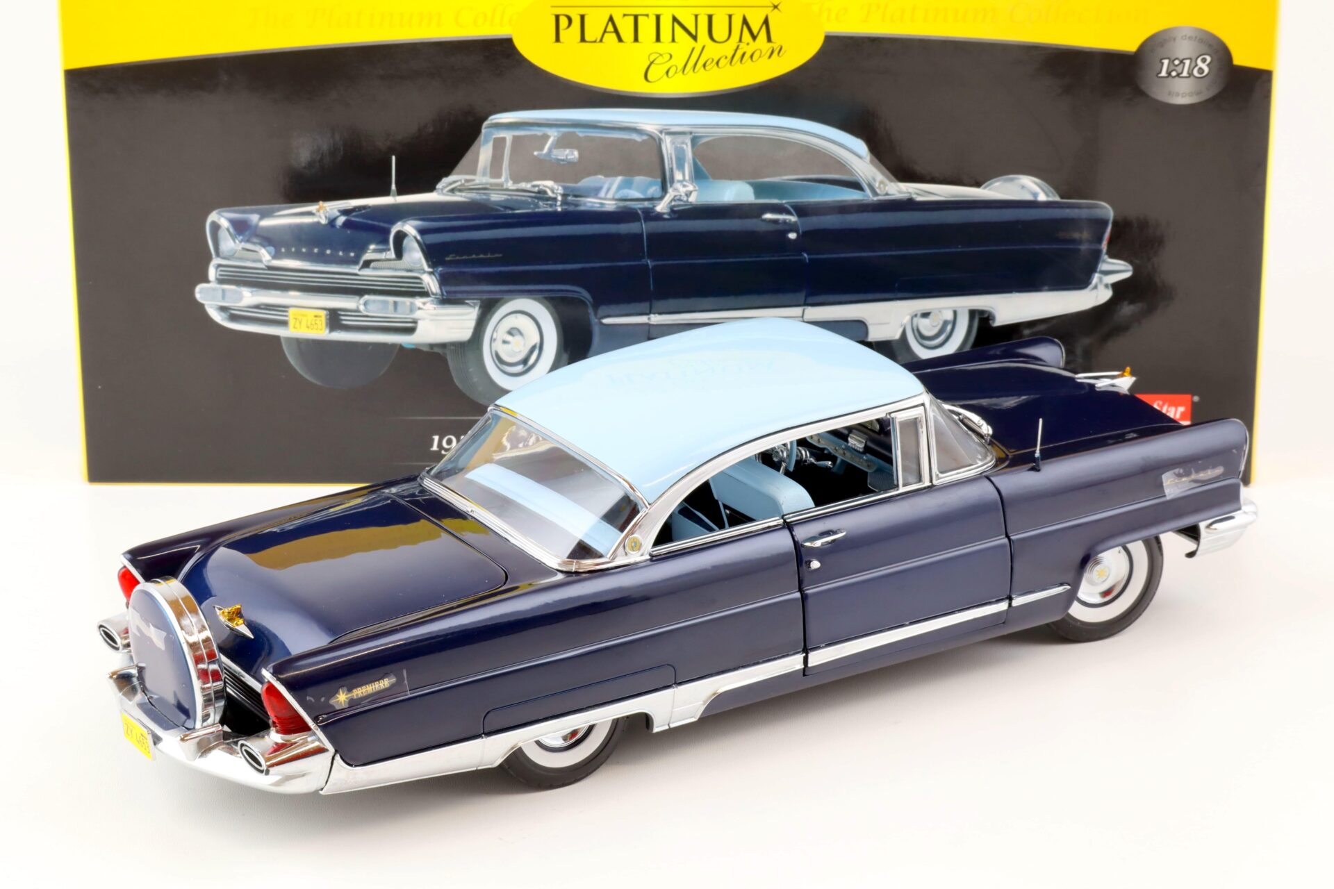 1:18 Sun Star 1956 Lincoln Premiere Hard Top Fairmont blue/ Admiralty blue