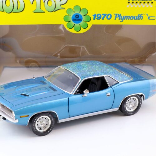 1:18 Highway61 Plymouth Cuda 383 Coupe 1970 MOD TOP blue metallic Limited
