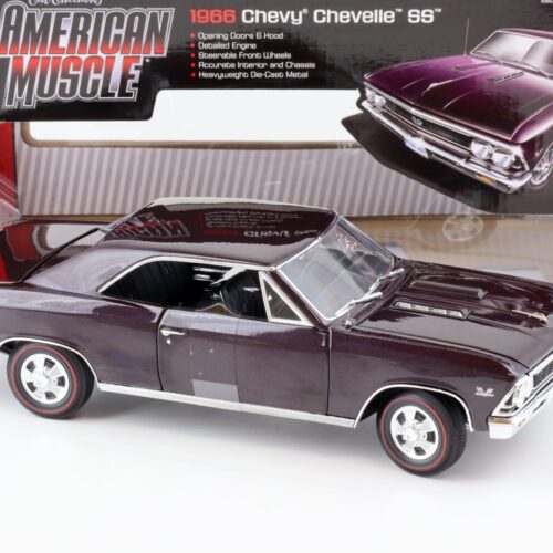 1:18 Auto World 1966 Chevrolet Chevelle SS 396 burgundy metallic