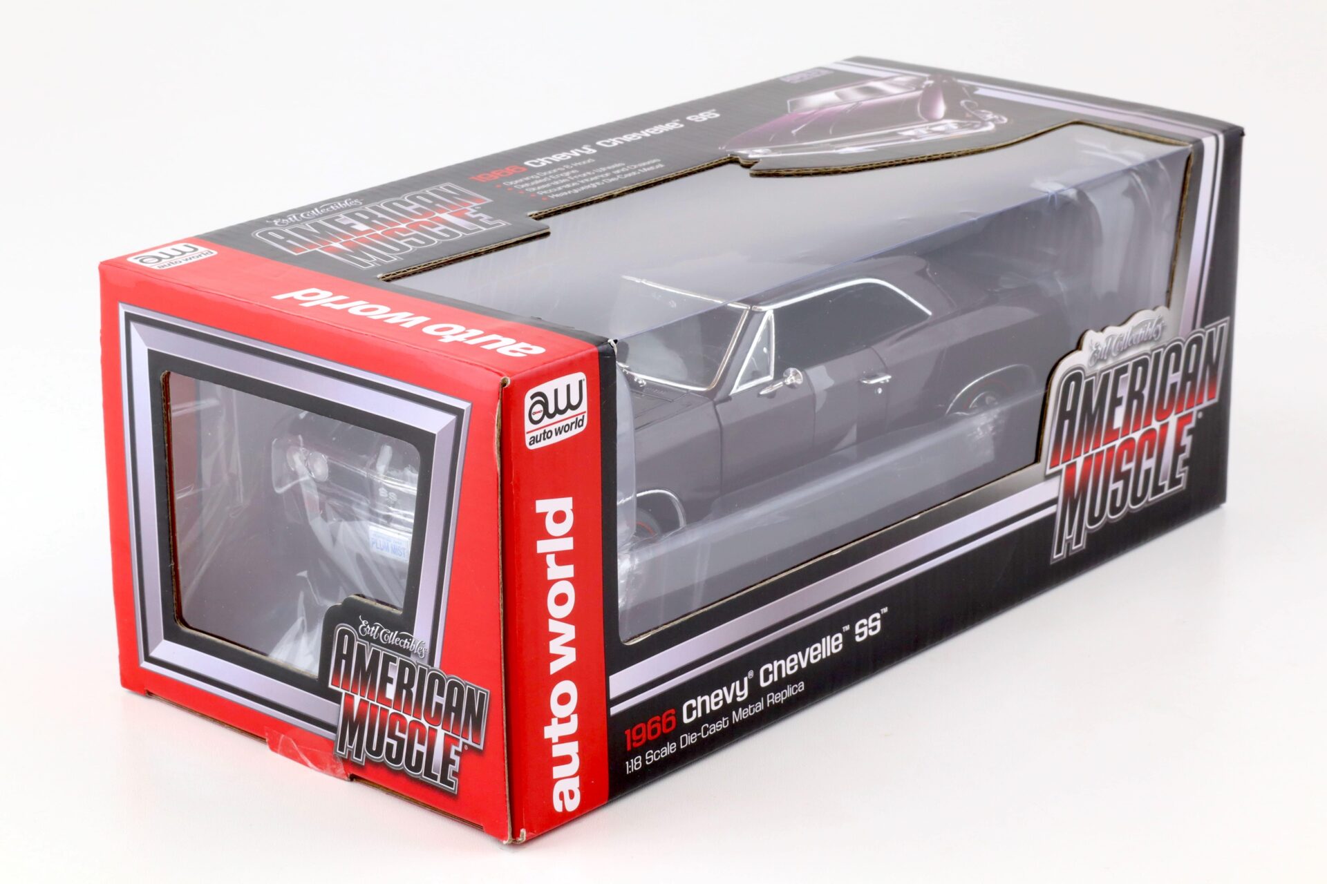 1:18 Auto World 1966 Chevrolet Chevelle SS 396 burgundy metallic