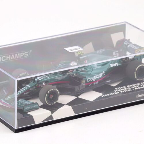 1:43 Minichamps Aston Martin Cognizant F1 Team AMR21 Vettel Monaco GP 2021