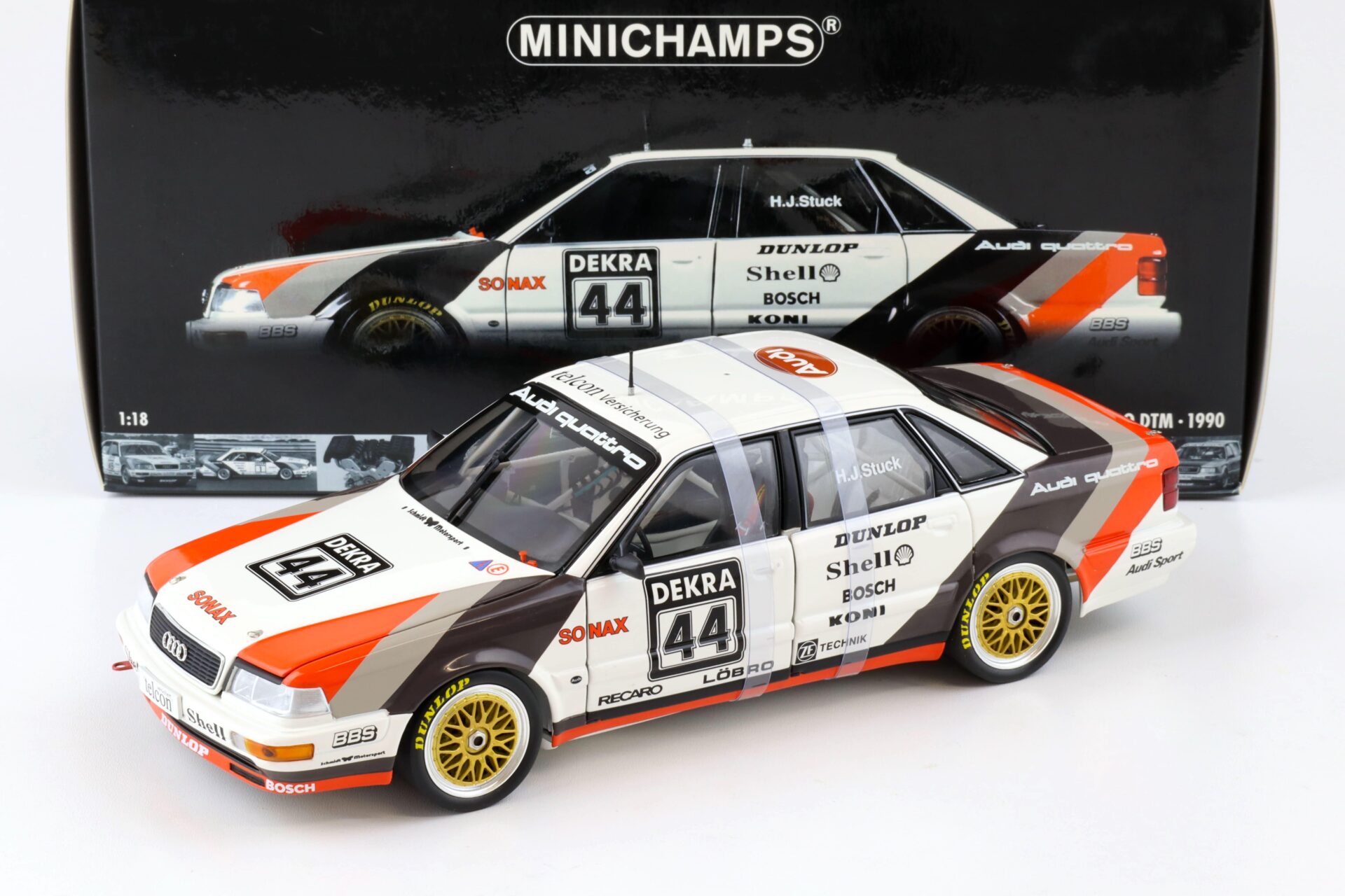 1:18 Minichamps Audi V8 Quattro DTM 1990 Team SMS #44 H.J. Stuck
