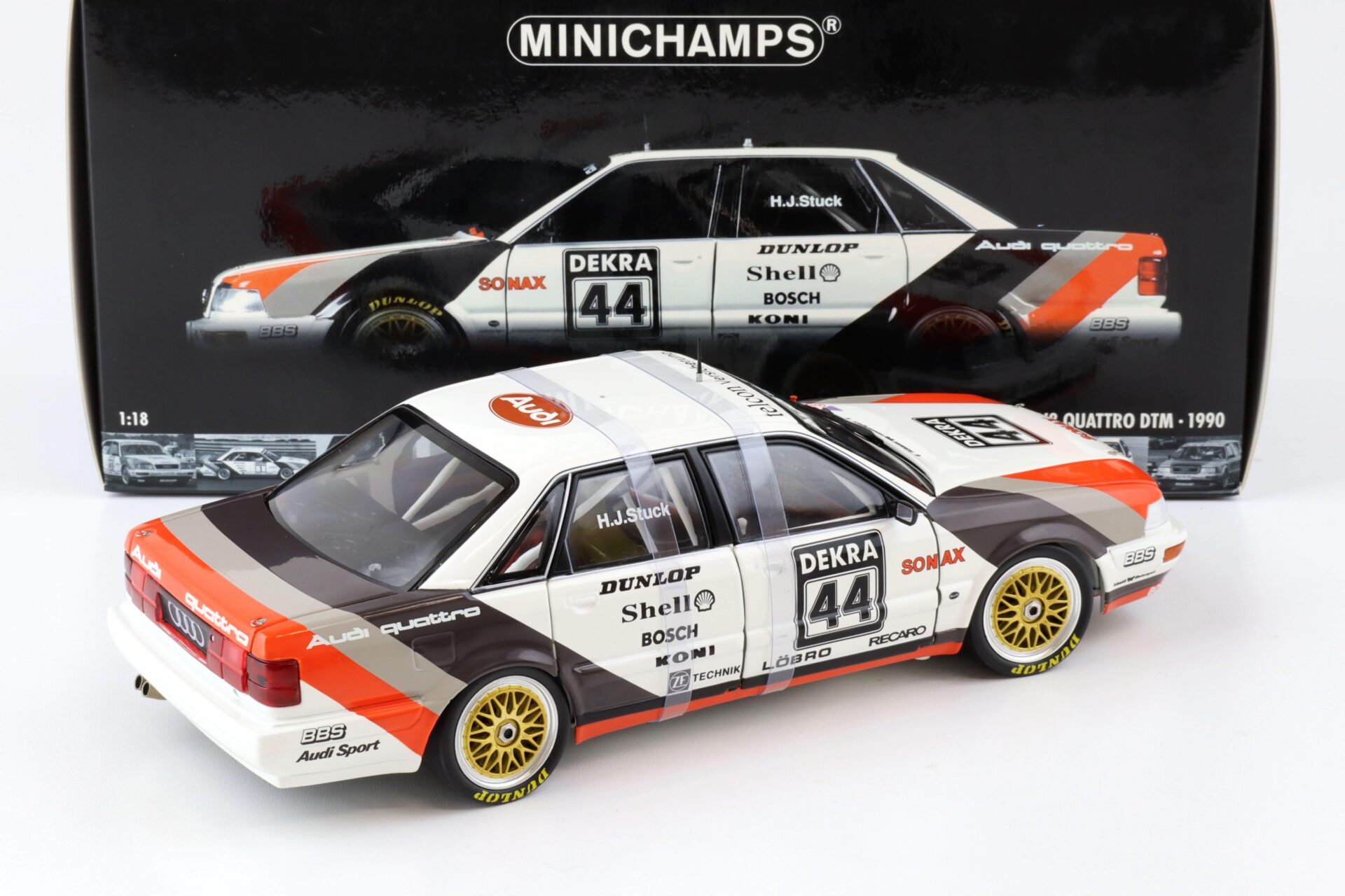 1:18 Minichamps Audi V8 Quattro DTM 1990 Team SMS #44 H.J. Stuck