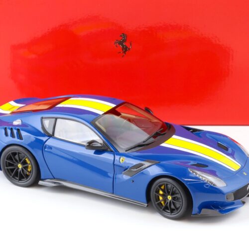 1:18 BBR Ferrari F12 TDF Azzurro Dino blue / white + yellow stripe Diecast