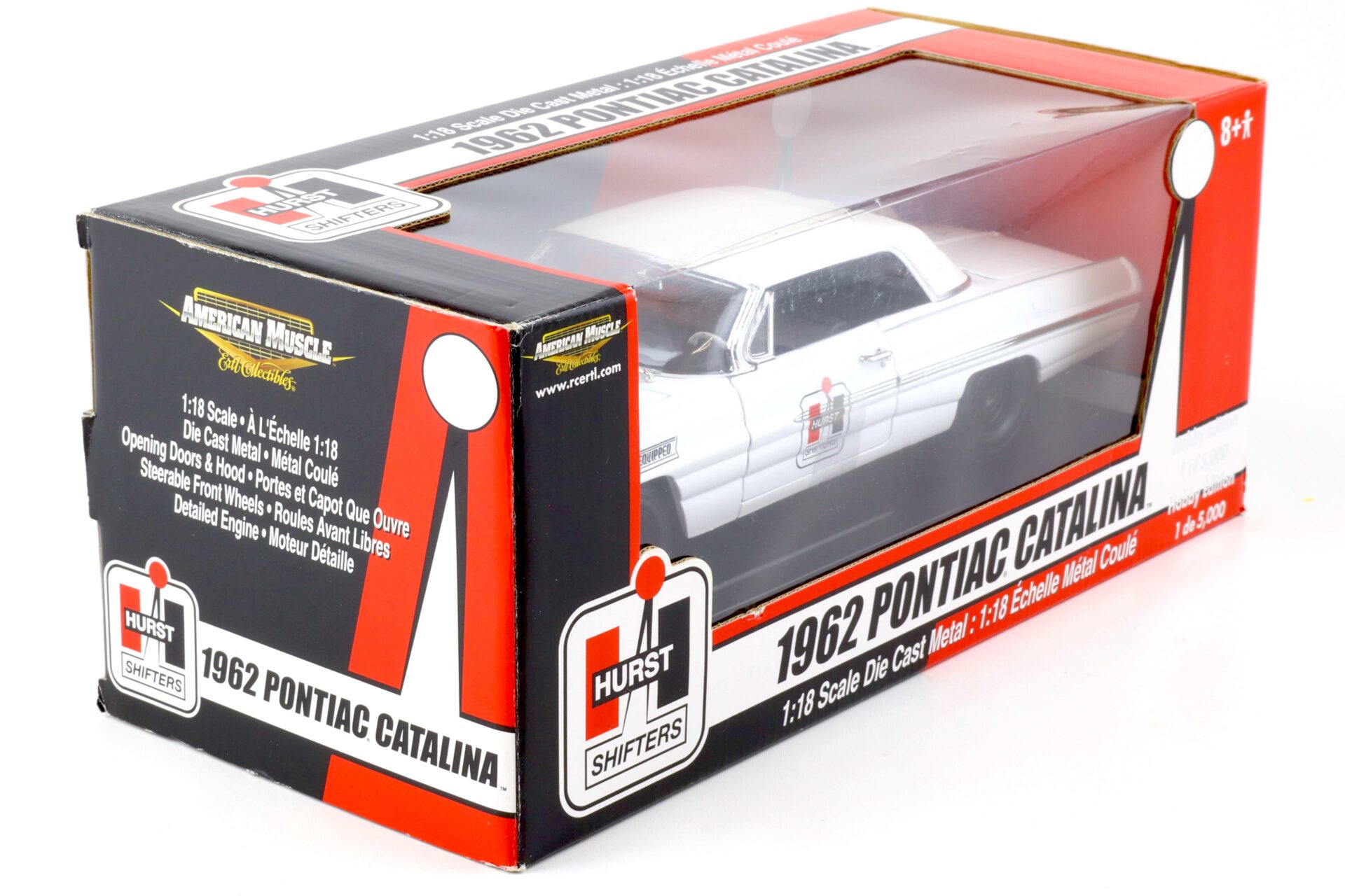 1:18 ERTL American Muscle 1962 Pontiac Catalina Hurst Shifters white