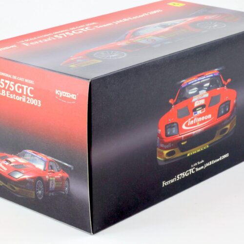 1:18 Kyosho Ferrari 575 GTC Team J.M.B Estoril 2003 #9 red Die-Cast