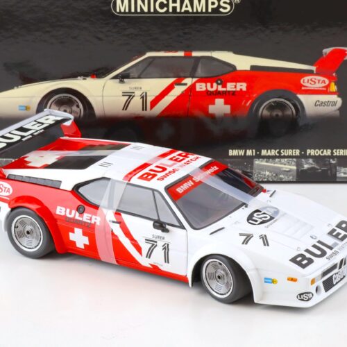 1:18 Minichamps BMW M1 ProCar Series 1979 M.Surer #71 Buler white/ red