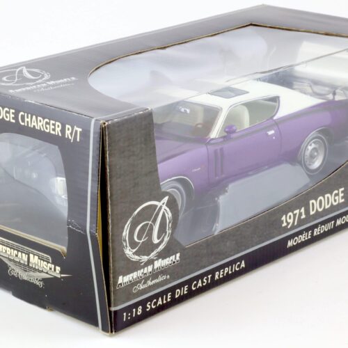 1:18 ERTL Authentics 1971 Dodge Charger R/T Coupe purple/ white roof - Image 5