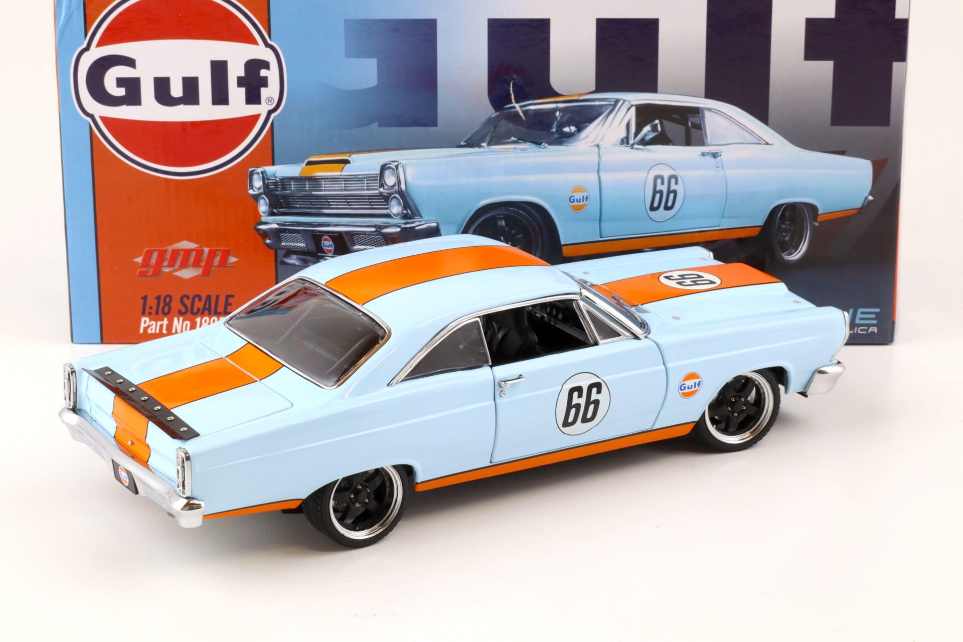 1:18 GMP 1967 Ford Fairlane Gulf Racing #66 blue/ orange 18858