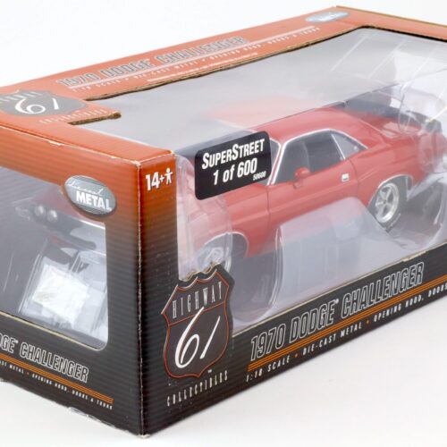 1:18 Highway61 Dodge Challenger Super Street Coupe 1970 red