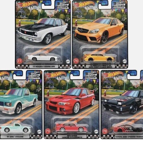 1:64 Hot Wheels Boulevard Series 2023 Car Culture Premium Pack 5 pcs. 979R Mercedes , Holden