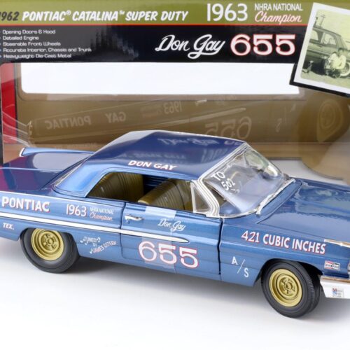 1:18 Auto World 1962 Pontiac Catalina Super Duty #655 Don Gay blue metallic