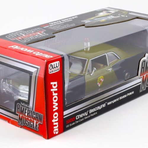 1:18 Auto World 1966 Chevrolet Chevy Biscayne Maryland State Police green