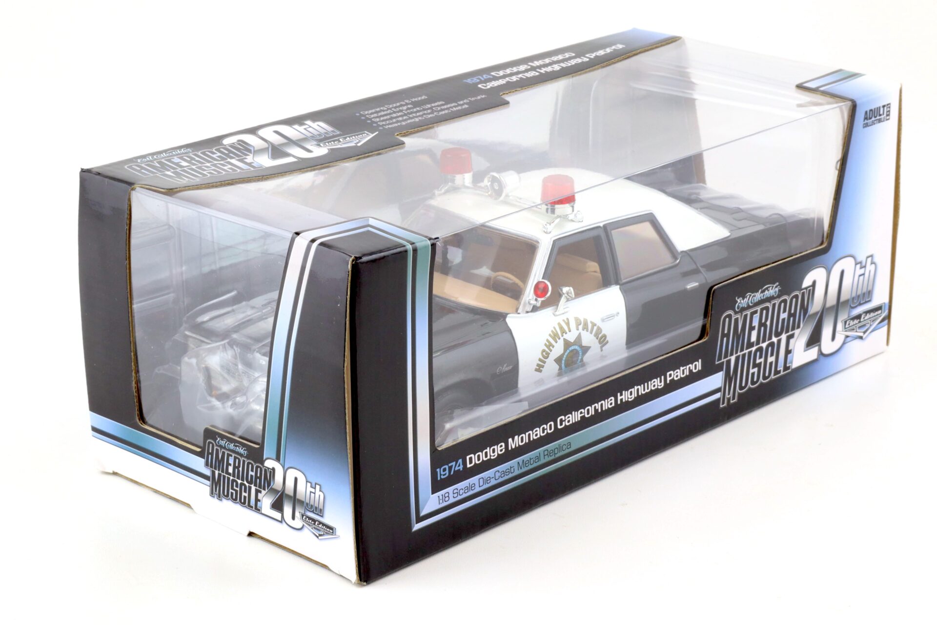 1:18 ERTL Elite Edition 1974 Dodge Monaco California Highway Patrol white/ black