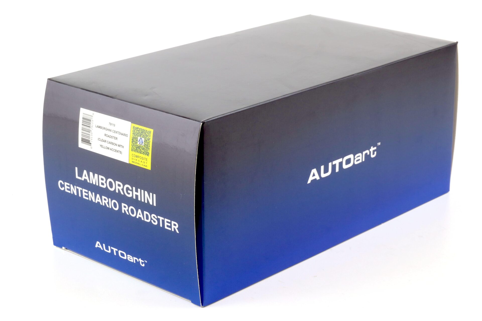 1:18 AUTOart Lamborghini Centenario Roadster Clear Carbon with yellow accents 79119