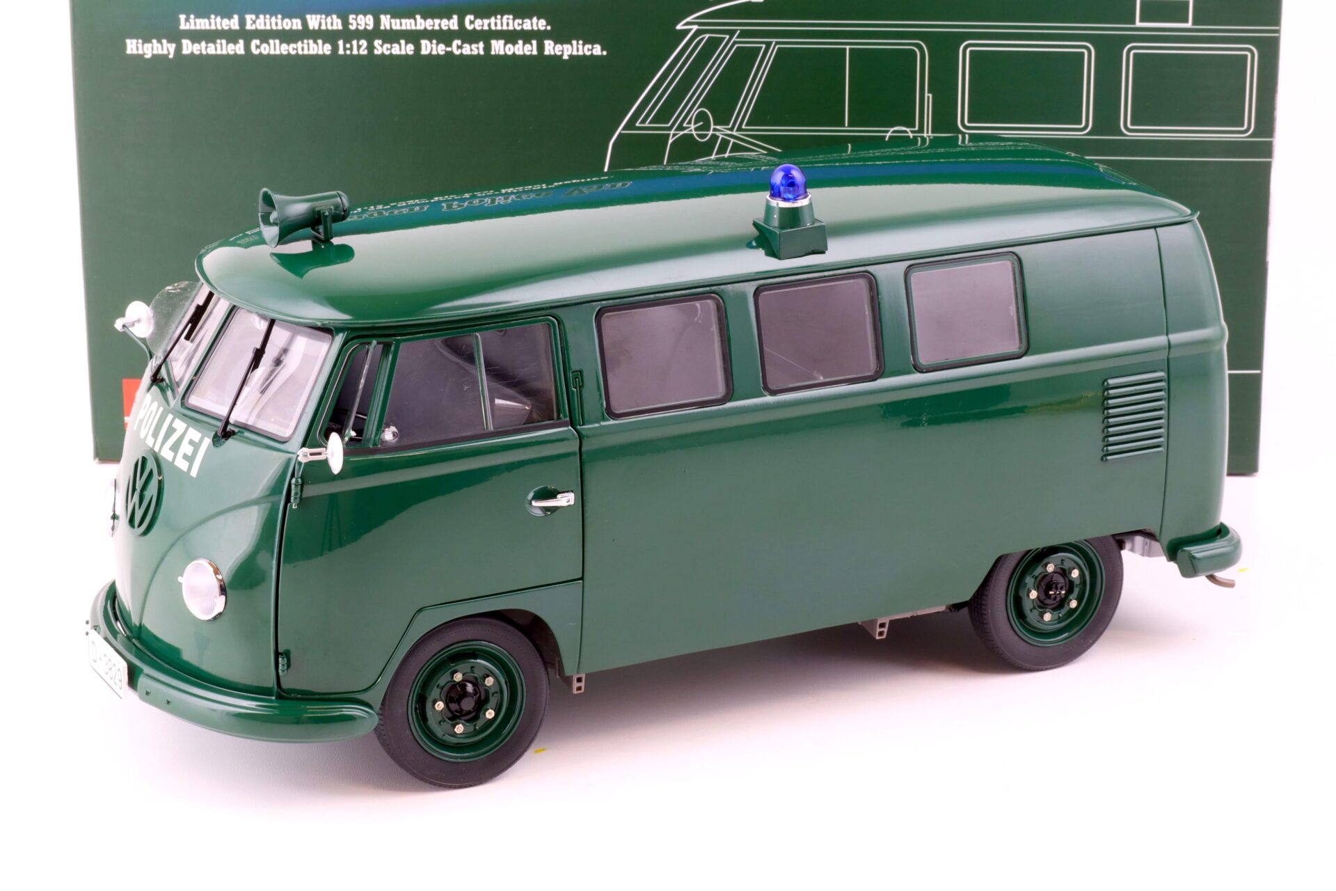 ID 79960 orig.jpg 1:12 Sun Star 1956 Volkswagen VW T1 Bus Van POLIZEI dark green 5082