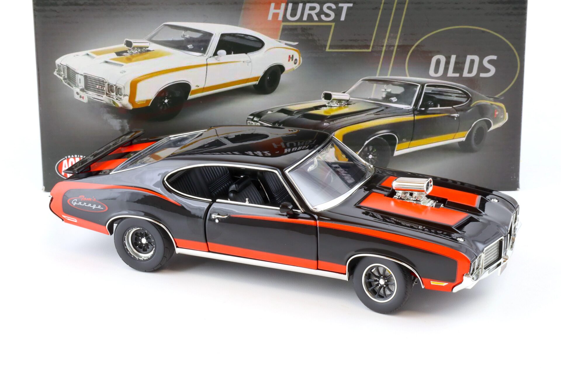1:18 ACME 1972 Oldsmobile 442 Drag Outlaw HURST black TOM´s GARAGE - Limited 120 pcs.