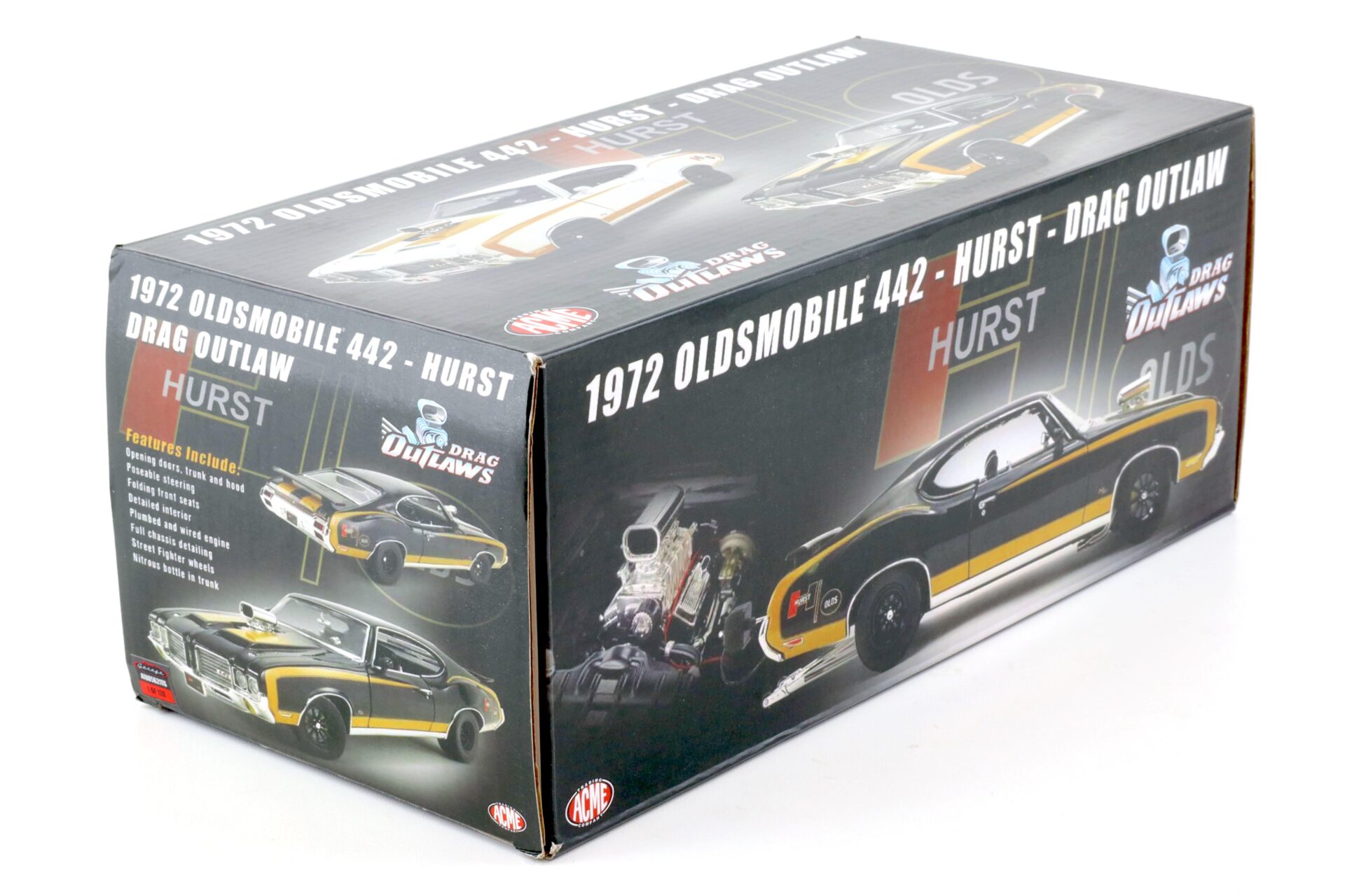 1:18 ACME 1972 Oldsmobile 442 Drag Outlaw HURST black TOM´s GARAGE - Limited 120 pcs.