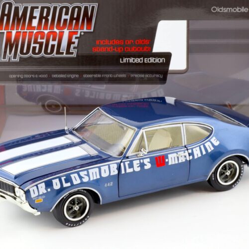1:18 Auto World 1969 Oldsmobile 442 W-30 Coupe Dr. OldsmobileÂ´s W-Machine blue