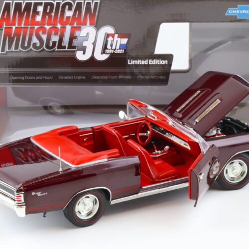1:18 Auto World 1967 Chevrolet Chevelle SS 396 Convertible madeira maroon