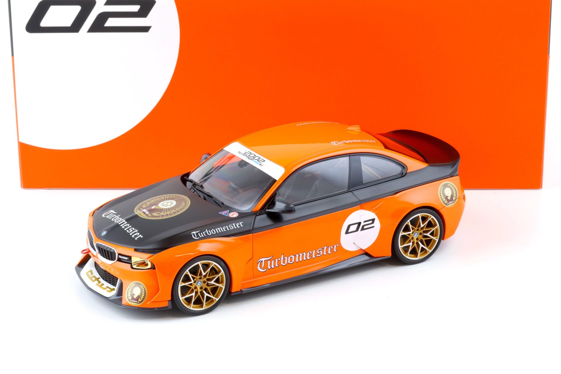 ID 80258 orig.jpg 1:18 Norev BMW 2002 Hommage Turbomeister #02 orange/ black DEALER VERSION