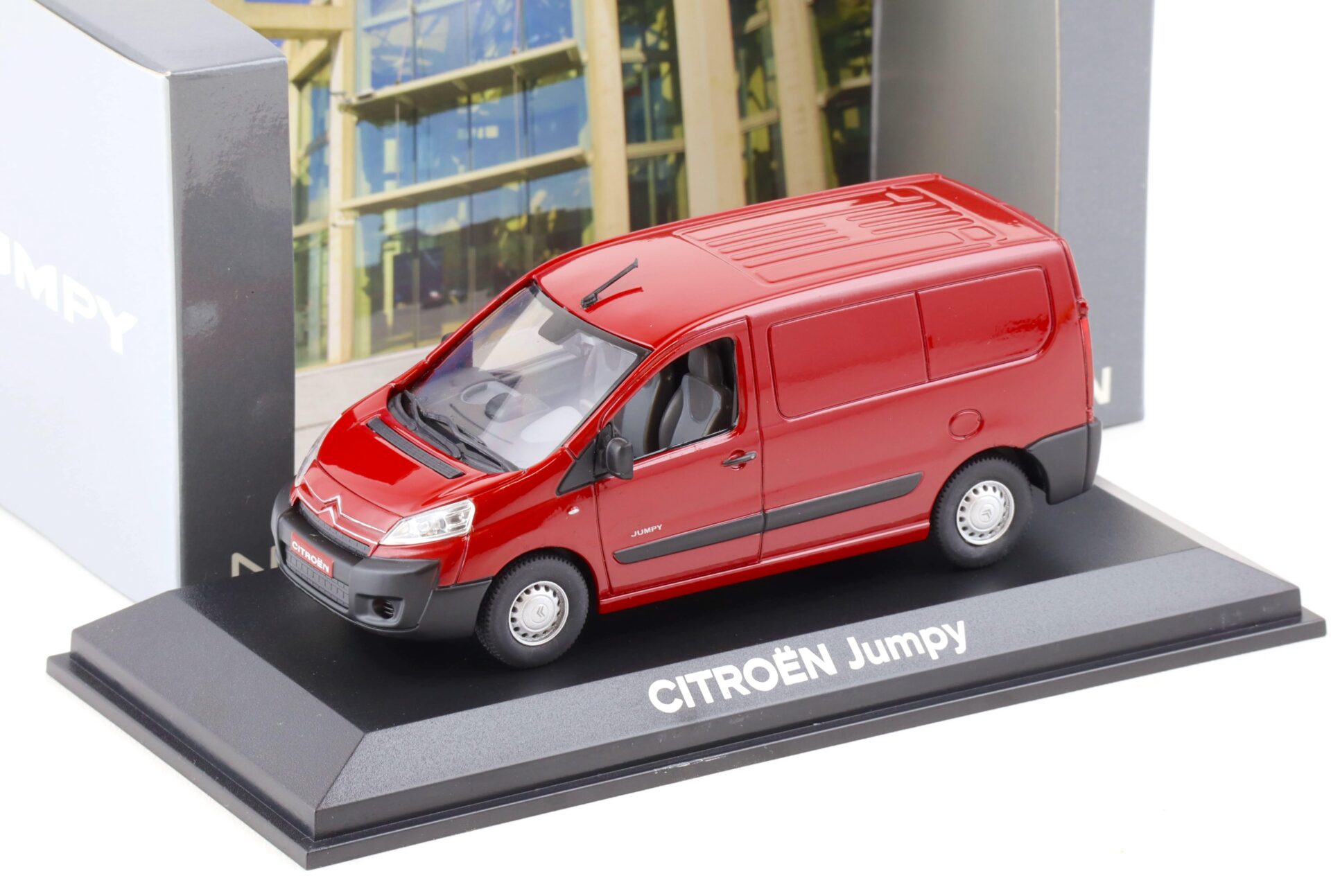 1:43 Norev Citroen Jumpy Panel Van red 2006 DEALER VERSION