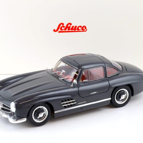 1:18 Schuco Mercedes 300 SL Coupe Gullwing grey/ red interior