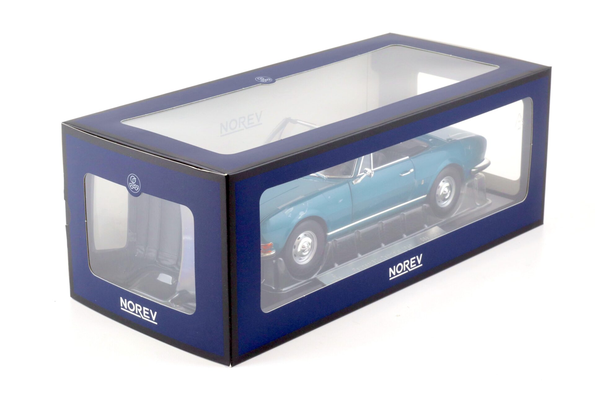 1:18 Norev Peugeot 504 Cabriolet 1969 metallic blue - Limited 250 pcs.
