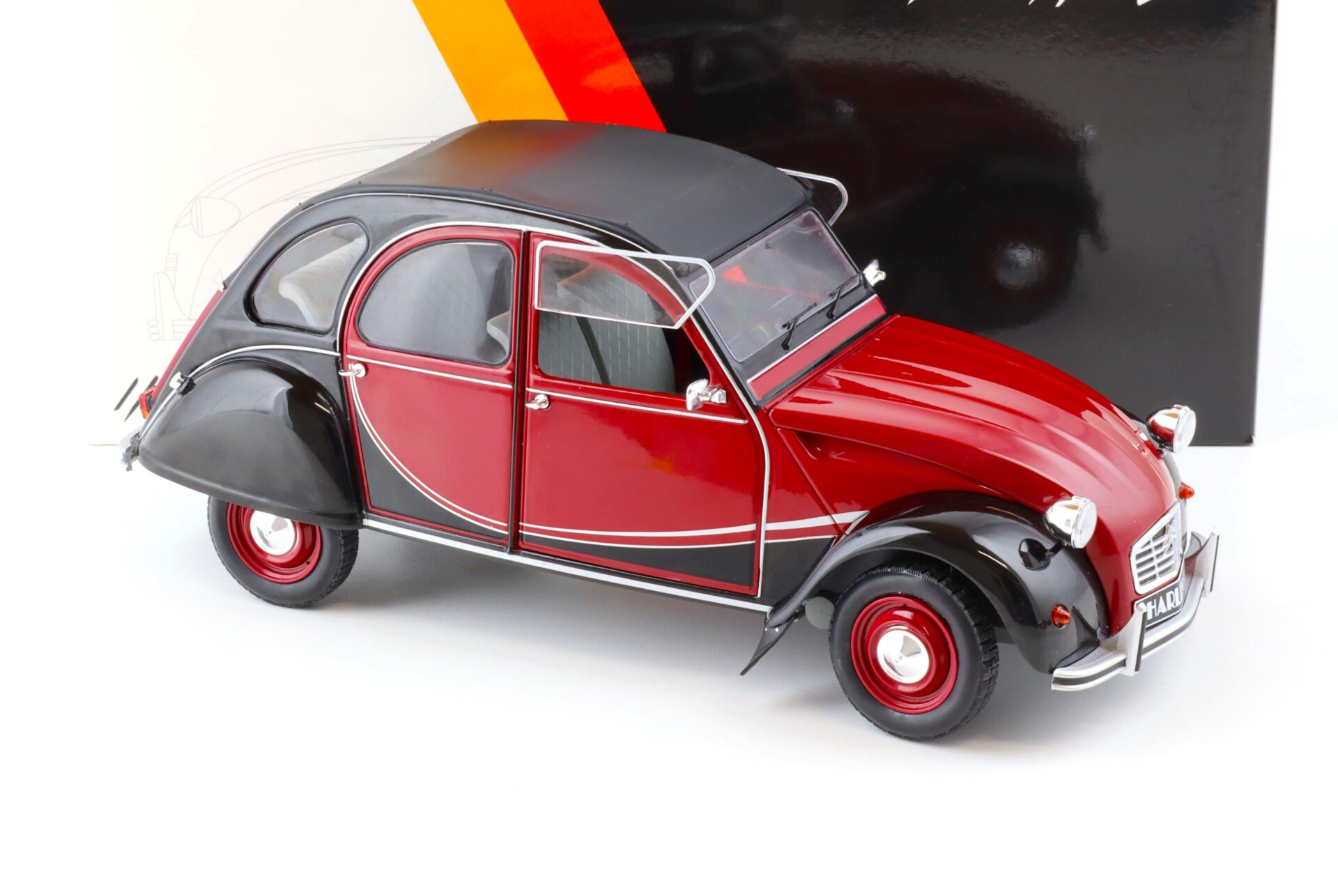 1:12 Z-Models Citroen 2CV Ente Charleston dark red/ black Diecast