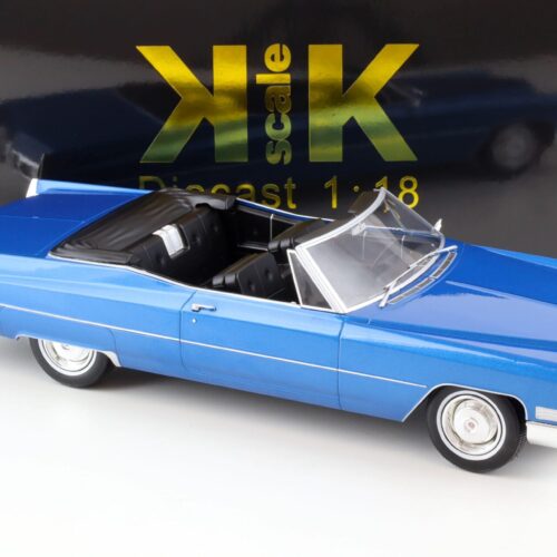 1:18 KK-Scale Cadillac DeVille Convertible 1967 blue metallic/ black