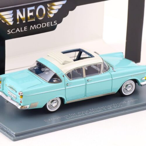 1:43 NEO Opel Kapitän 2.5L open top light blue/ white MCW Limited 300 pcs.