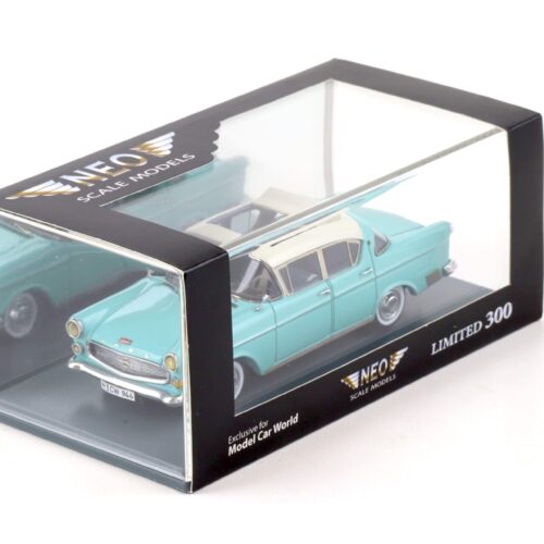 1:43 NEO Opel Kapitän 2.5L open top light blue/ white MCW Limited 300 pcs.