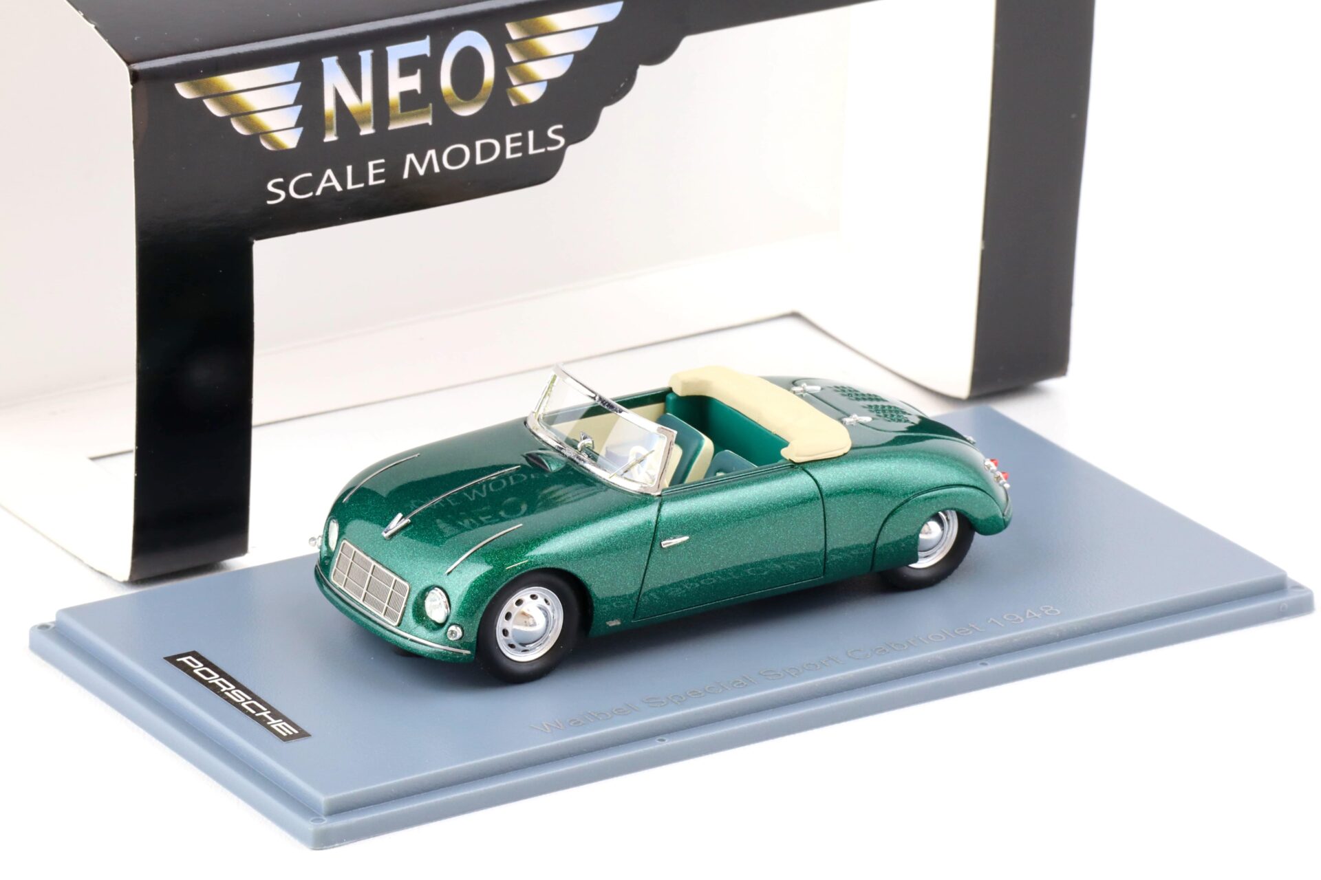 ID 80831 orig.jpg 1:43 NEO Porsche Waibel Special Sport Cabriolet 1948 green metallic