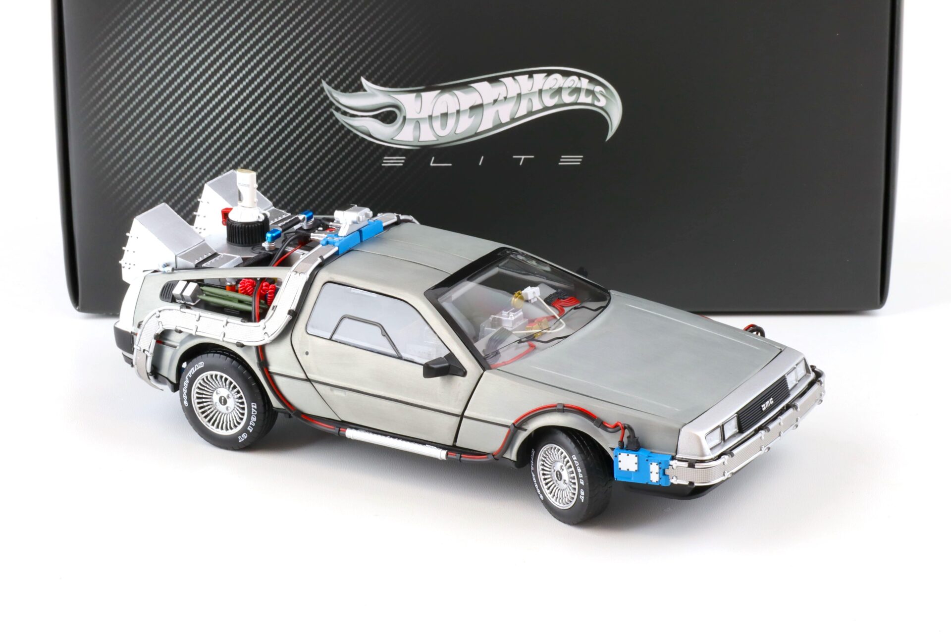 1:18 Hot Wheels Elite DMC DeLorean Back to the Future time Machine BCJ97