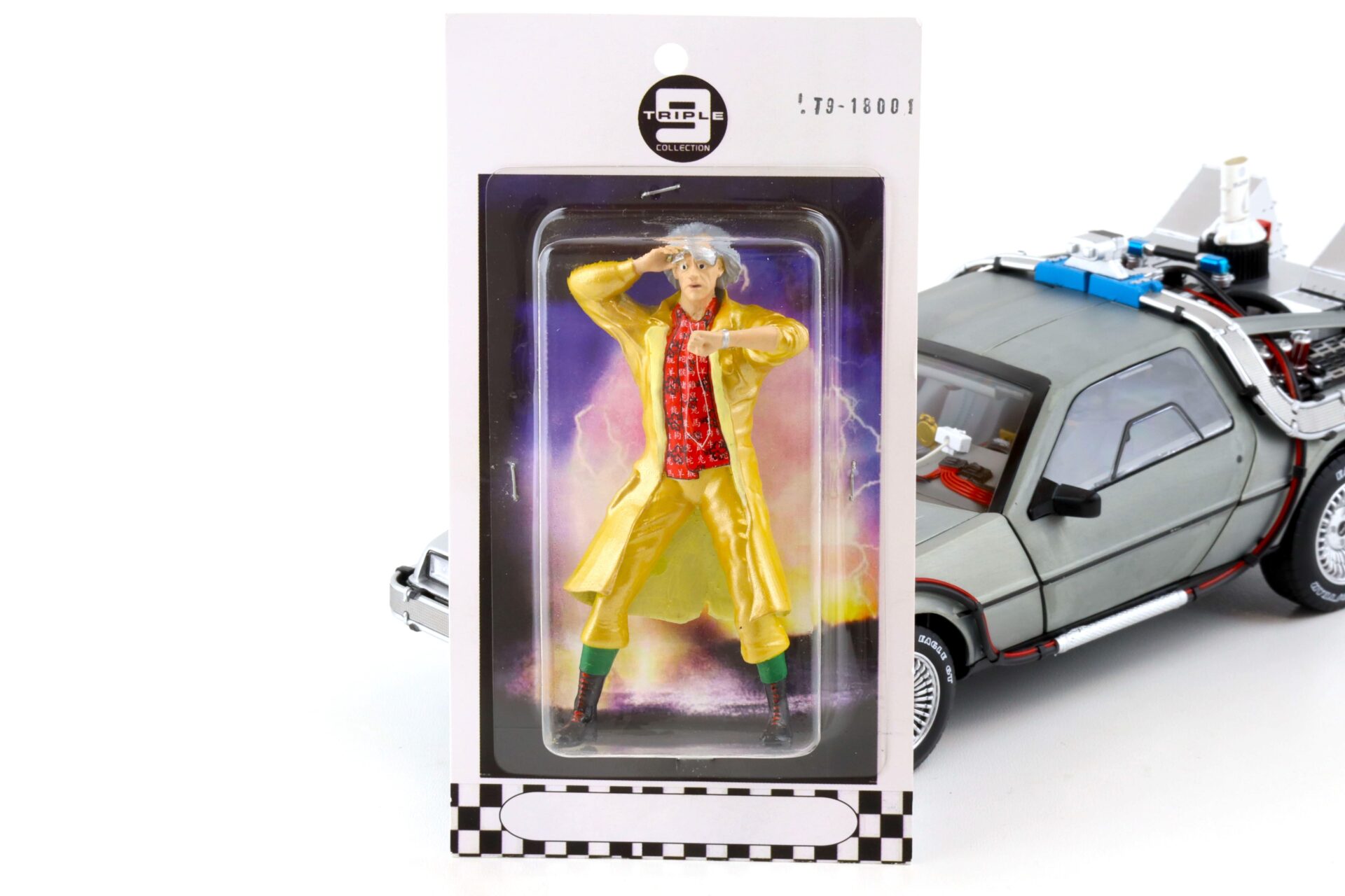 1:18 Triple9 Back to the Future Dr. Emmett Brown Figur Figure Diorama Zubehör T9-18001