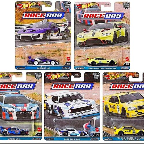 1:64 Hot Wheels Premium 2023 Race Day Car Culture Set 5 pcs. 977D Porsche, Ford