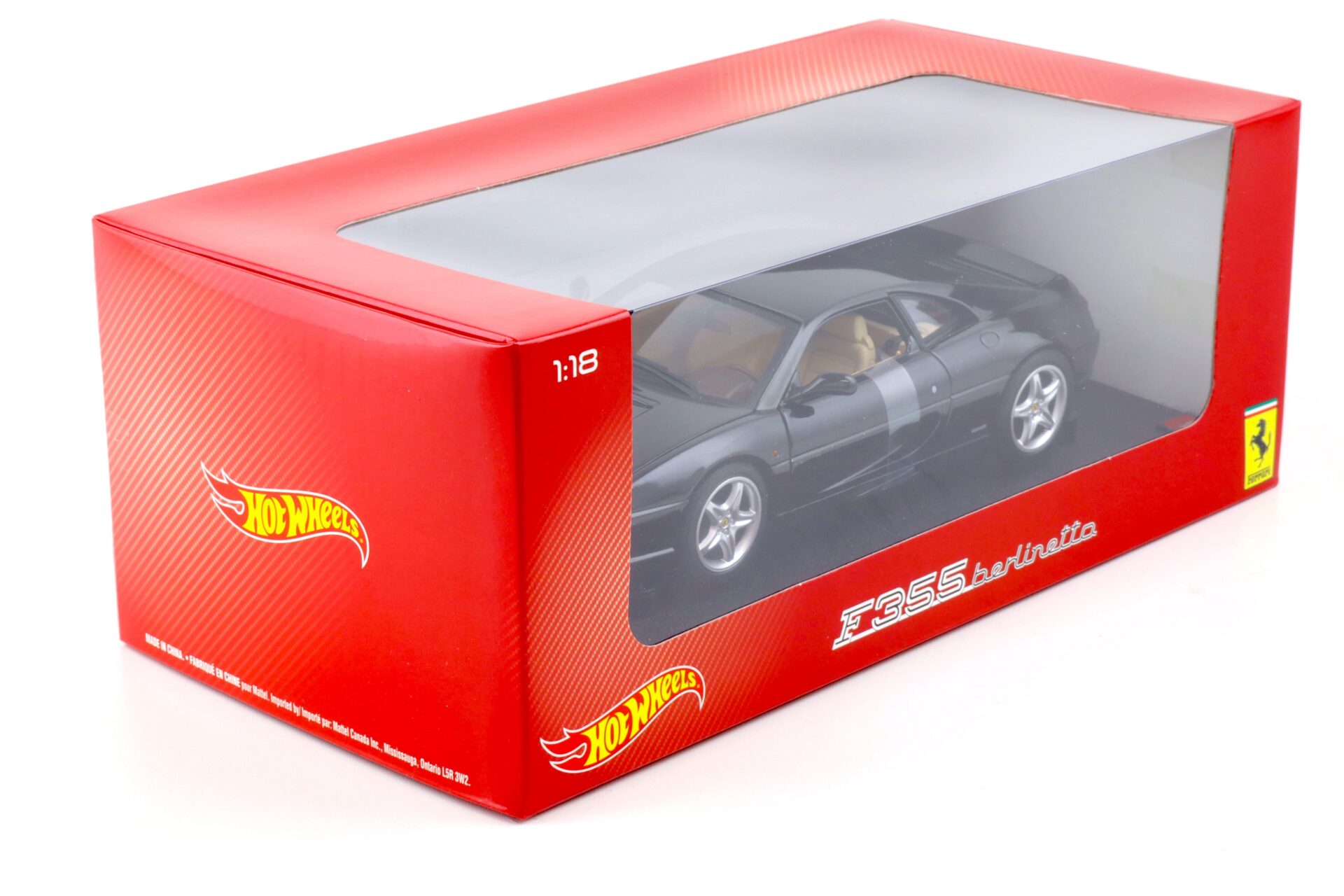 1:18 Hot Wheels Ferrari F355 Berlinetta Coupe black BLY58