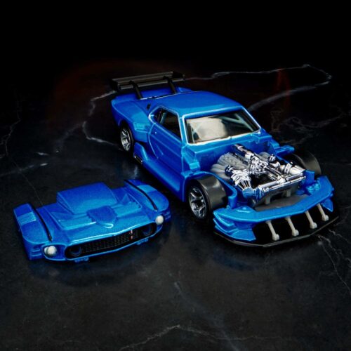 1:64 Hot Wheels Elite 64 Series Modified 1969 Ford Mustang Coupe blue metallic HGW13