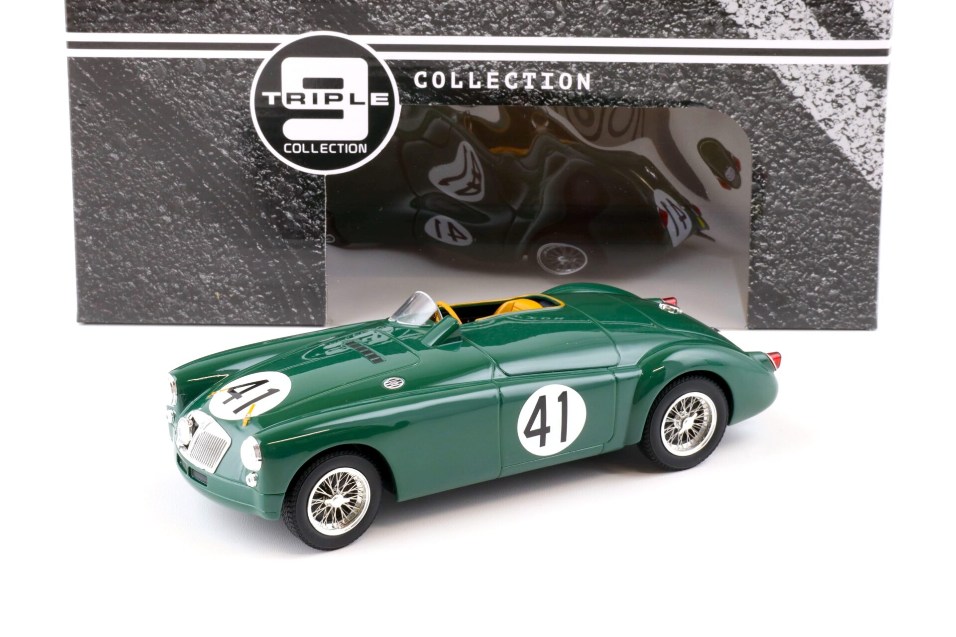 1:18 Triple9 MG A ex182 Roadster Le Mans 1955 Locket/ Miles #41 green
