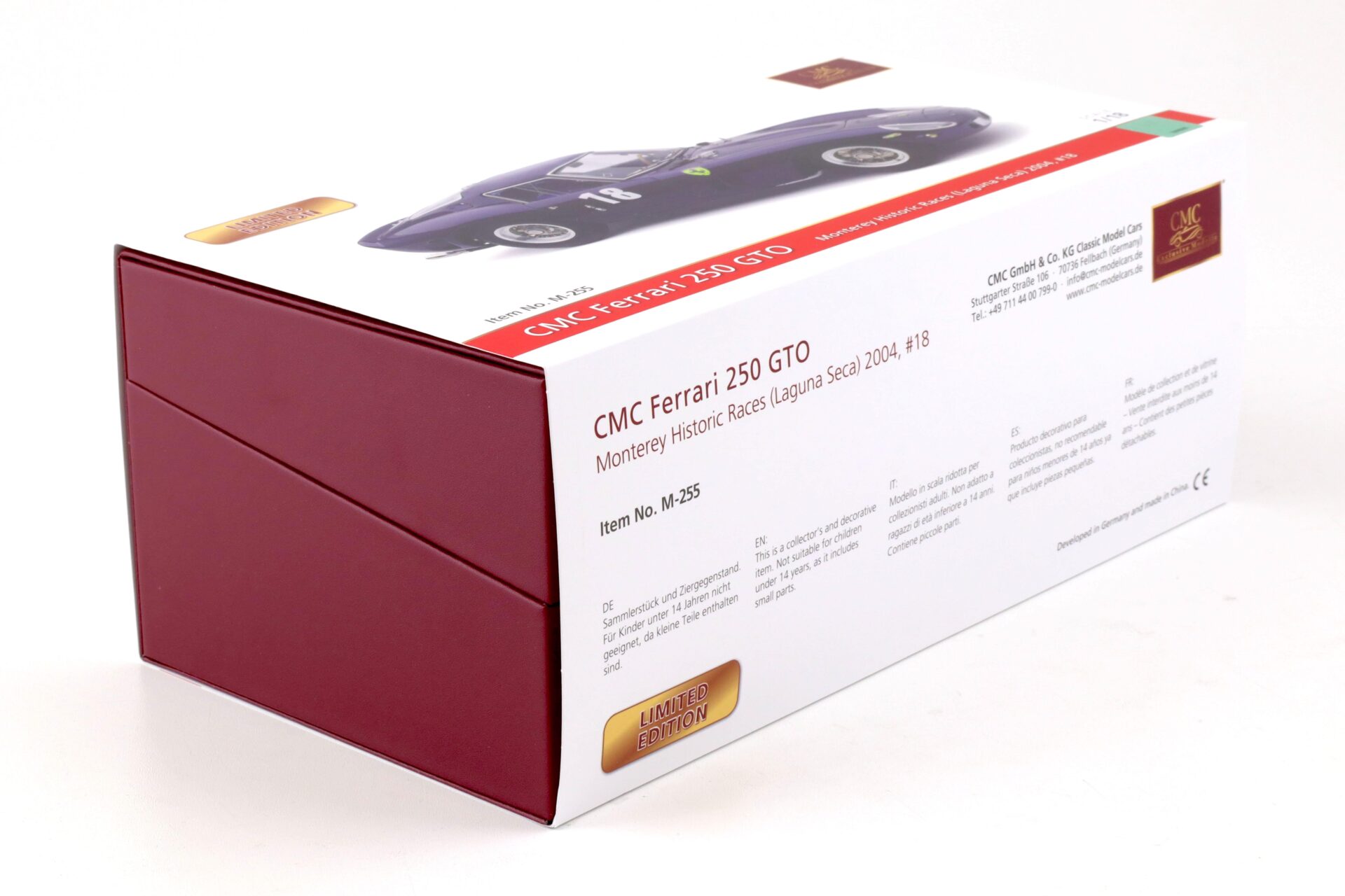 1:18 CMC Ferrari 250 GTO #18 Monterey Historical Races Laguna Seca 2004 dark blue M-255