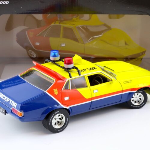 1:18 Greenlight Ford Falcon XB V8 Intercopter 1974 Police Car MAD MAX yellow/ red/ blue