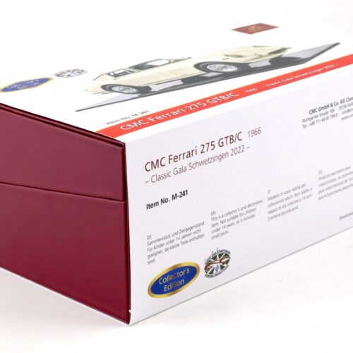1:18 CMC Ferrari 275 GTB/C Coupe 1966 Classic Gala Schwetzingen 2022 ivory M-241 - Image 2