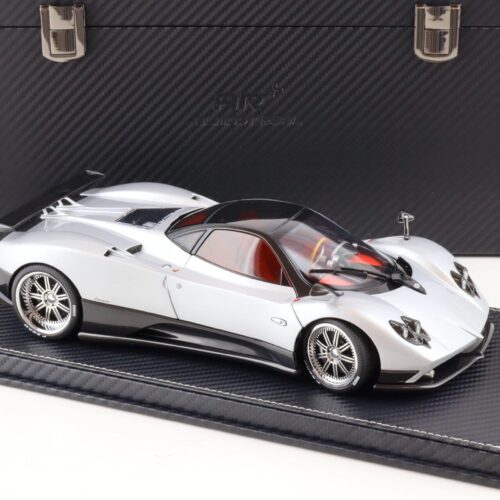 1:18 BBR Almost Real Pagani Zonda F Mercurio grey with suitcase - Limited 100 pcs.