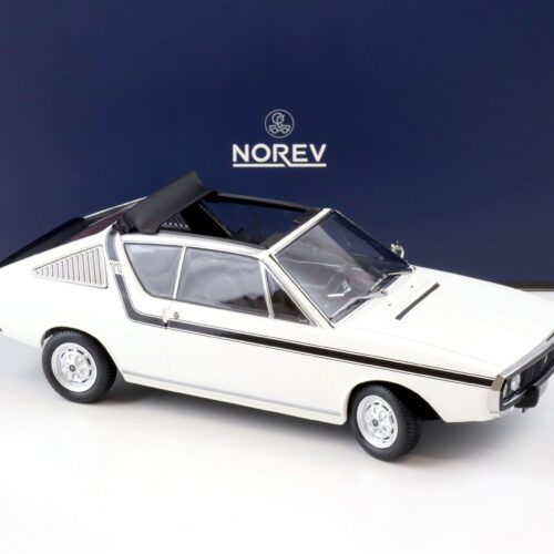 1:18 Norev Renault 17 Gordini Recouvrable 1975 white & black deco - Limited 300 pcs.