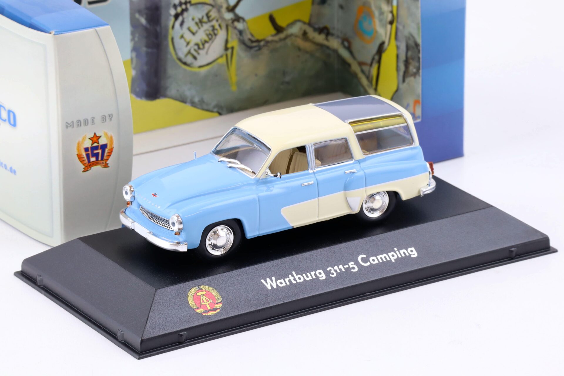 1:43 Cars&Co IST Wartburg 311-5 Camping light blue/ beige