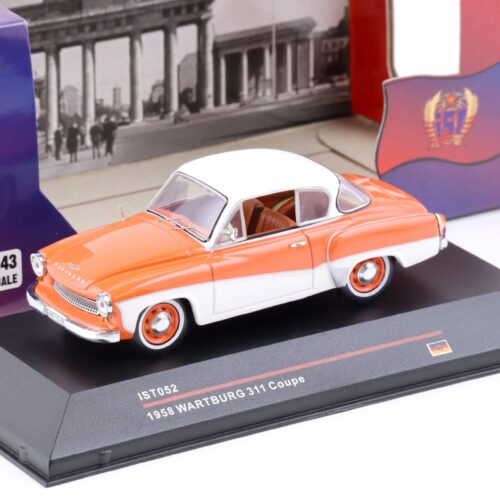 1:43 IST Models Wartburg 311 Coupe 1958 orange & cream
