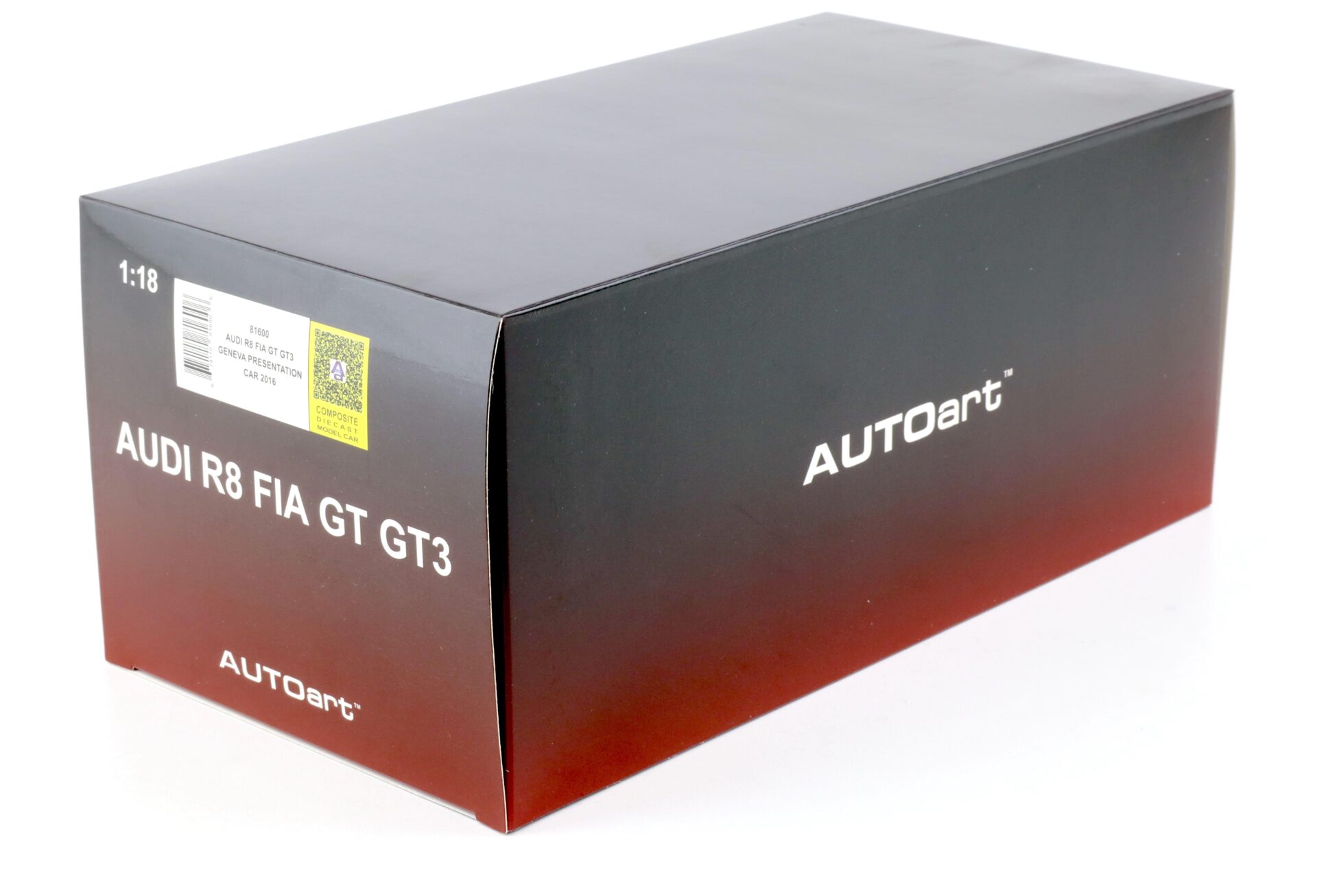 1:18 AUTOart Audi R8 FIA GT GT3 Geneva Presentation Car 2016 white/ silver/ red